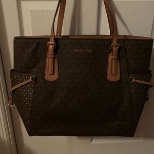 Brown with gold stars Michael Kors tote